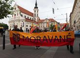 Zastánci samostatnosti Moravy přišli na demonstrac...